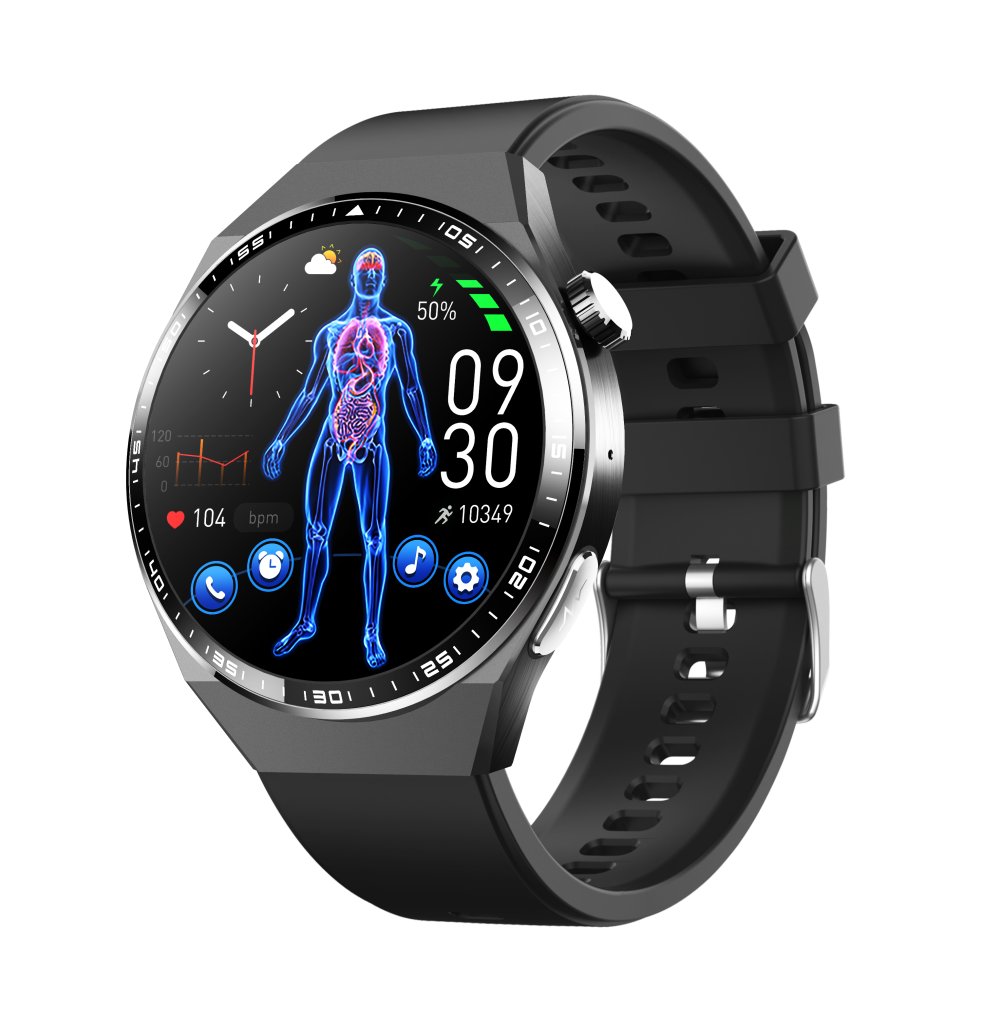 Joeme Fit F800 Smartwatch: Advanced health monitoring (ECG, body & blood analysis), 24 - hour features (blood oxygen, sleep), 4th - gen blood sugar, SOS & fall call, 150+ sports modes, 1.55" round 360x360 screen, customizable dials
