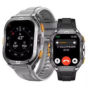 X5 Smartwatch 1.96" AMOLED HD Display 5ATM GPS Sports Tracker 530mAh Long Battery BT Calls Multi-Sport Modes Outdoor Smartwatch