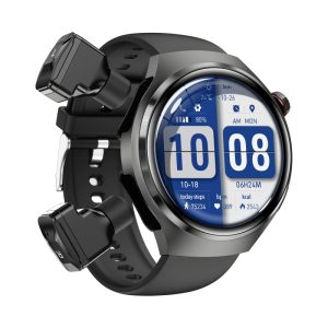 [Hot Item] 1.53inch Round Screen Smart Bracelet Support NFC GPS Tracking Health Monitor Waterproof Smart Watch with Wireless Headset for Men