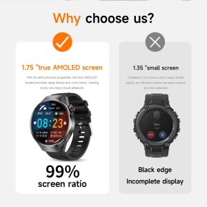 [Hot Item] 1.75 Amoled Health Monitoring Business Model Bluetooth Call Wireless Smartwatch G5 Plus