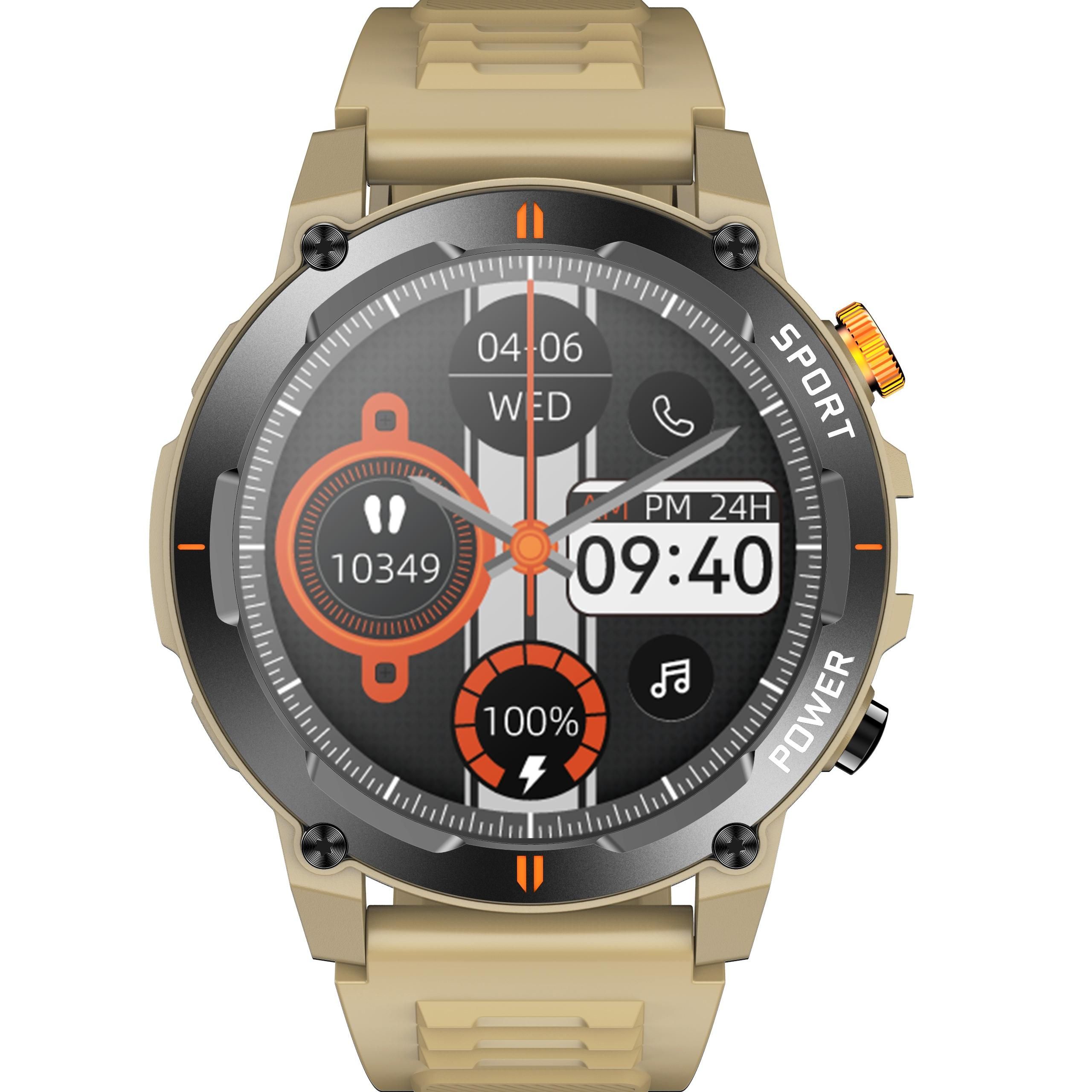 Sport Waterproof Smartwatch AMOLED display front view