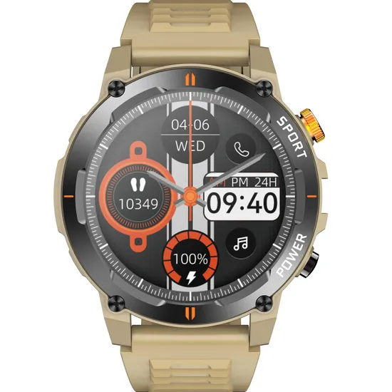 Customizable sporty waterproof smartwatch side view