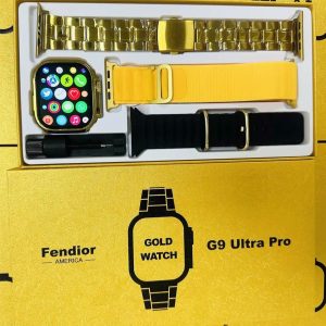 [Hot Item] 2023 Latest Gold Smartwatch G9 Ultra PRO 3 Straps Series 8 Reloj Inteligente Bt Call Calculator NFC G9ultra Smart Watch
