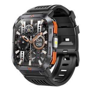 [Hot Item] 2024 New S50 2.02inch Man Silicone Strap LED Flashlight Outdoor Bluetooth Call Smart Watch Sports Watches Wristband Silicone Bracelet Gift Watch Smartwatch