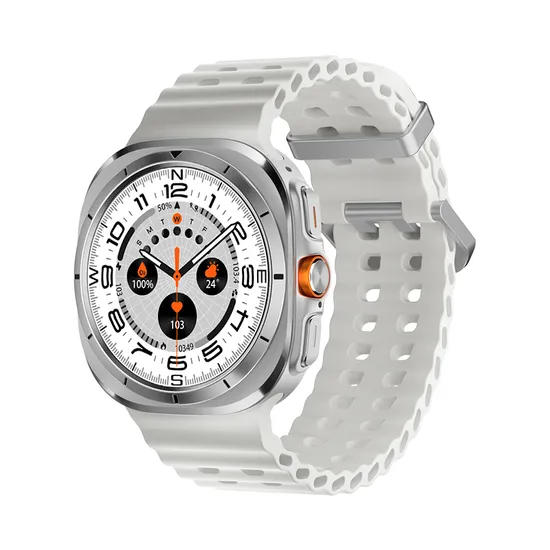 Close-up of the Amoled screen on Smart Watch W7