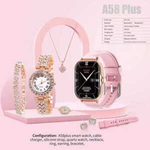 [Hot Item] A58plus 2024 Ladies Smart Watch Gift Set Call High Resolution Screen Smartwatch