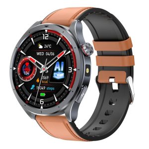 [Hot Item] Ai-Gpt Intelligent Answer Smartwatch Sos Call Blood Component Body ECG Health Tracker Round Smart Watch with Flashlight