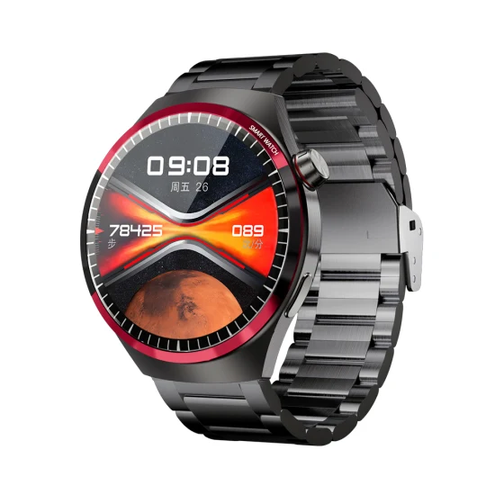 Men Wearing Stylish C22 Smart Bracelet with Android Interface