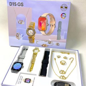 [Hot Item] D15 GS Relojes Women's Smartwatch 7-in-1 Connected Watch Set Montres Intelligentes