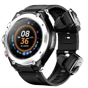 T92 Smart Watch Men Tws Bt 5.0 Earphone Call Music Body Temperature Diy Watch Face Sport Smartwatch Waterproof