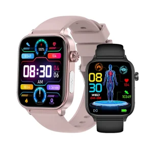 Gts18 Big Screen Smart Watch For Men And Women Square Shape With Heart Rate Blood Pressure Oxygen Monitoring Features