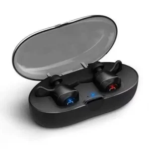 Hot Sale Earphone Tws Wireless On Ear Earbud With Led Soft Rubber Clip Ear Noise Cancelling Headphones Headset