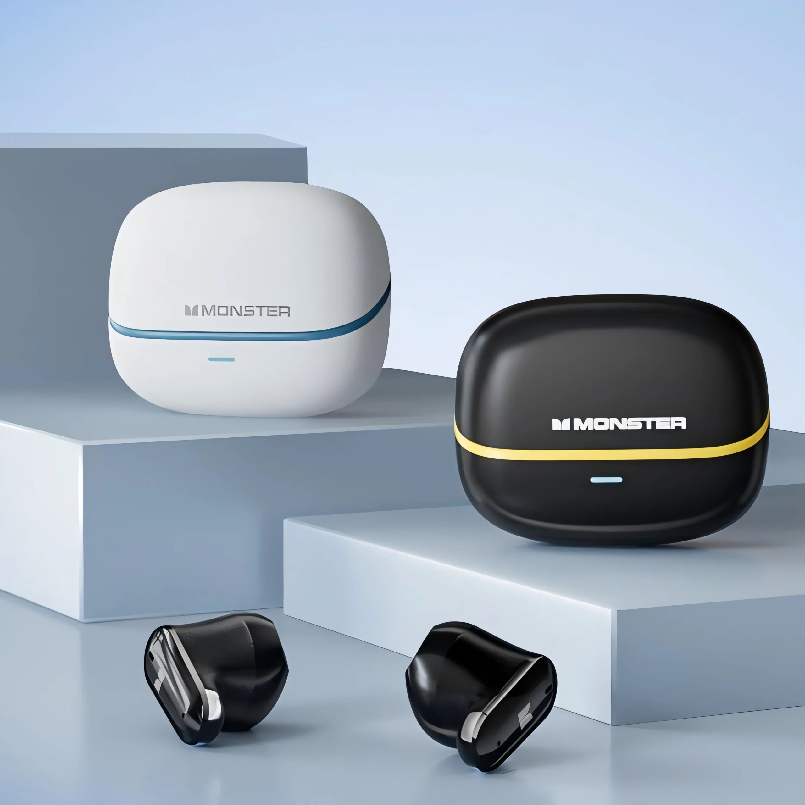 Monster Gt19 Tws Audifonos Music Earbuds Noise Cancelling High Bass Enc Gaming Headphones With Mic Sports Waterproof Earphones