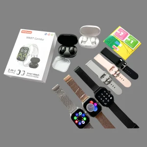 Factory Price Smart Watch 2024 Relogio Smartwatch Wk97 Waterproof Android Smart Watch With Business With Earbuds 2 In 1