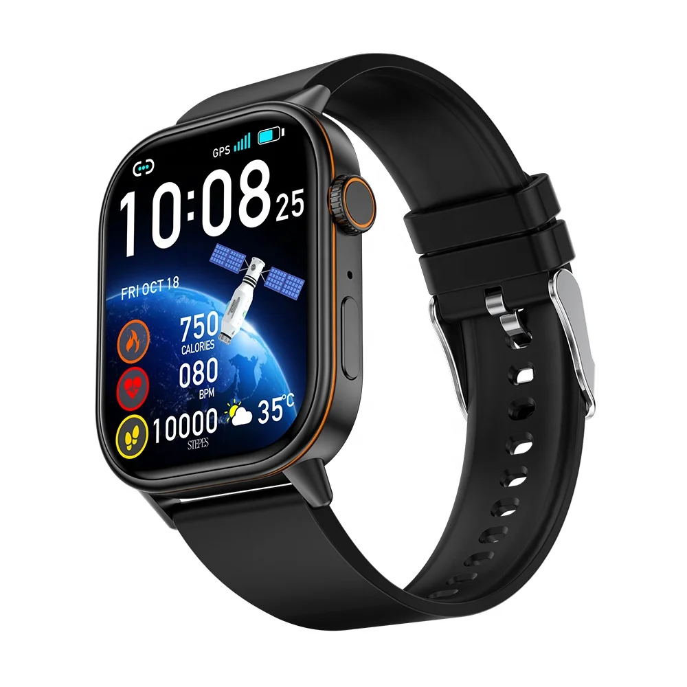 2.01" Square Smart Watch Strong Gps Bt Call Ip68 Waterproof Factory Price Health Tracker Montre Connecte Gps Smartwatch