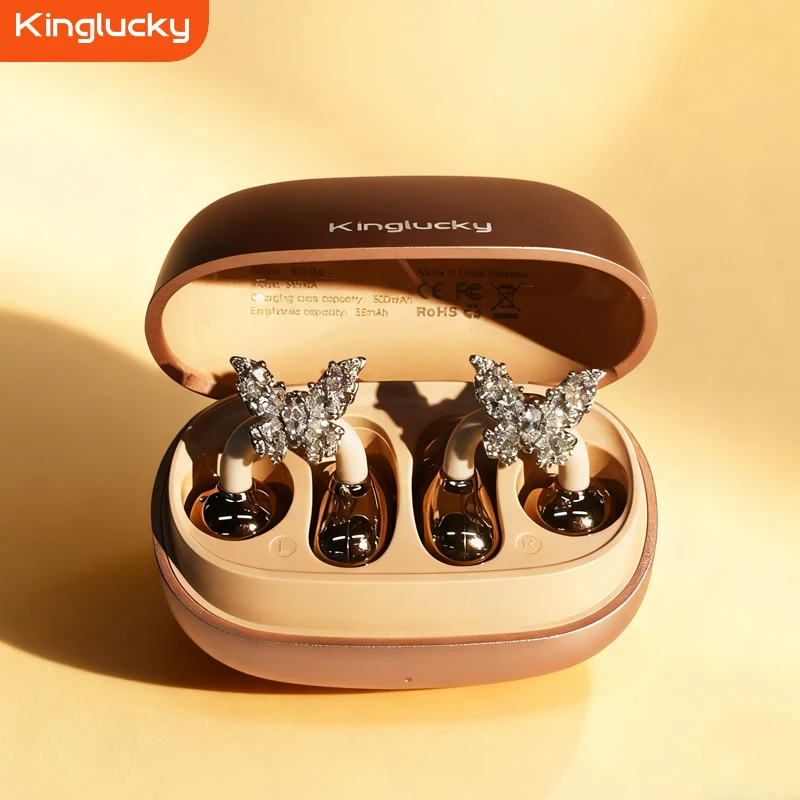 Kinglucky I121pro 2025 New 5.3 Wireless Clip-on Earphones With Jewelry Design Is Suitable For Beauties