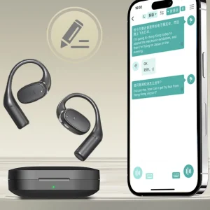 Hot Selling V1 Ai Two-way Translation Earbuds 150 Languages Noise Cancelling Tws Headphones With App Translator Earphone