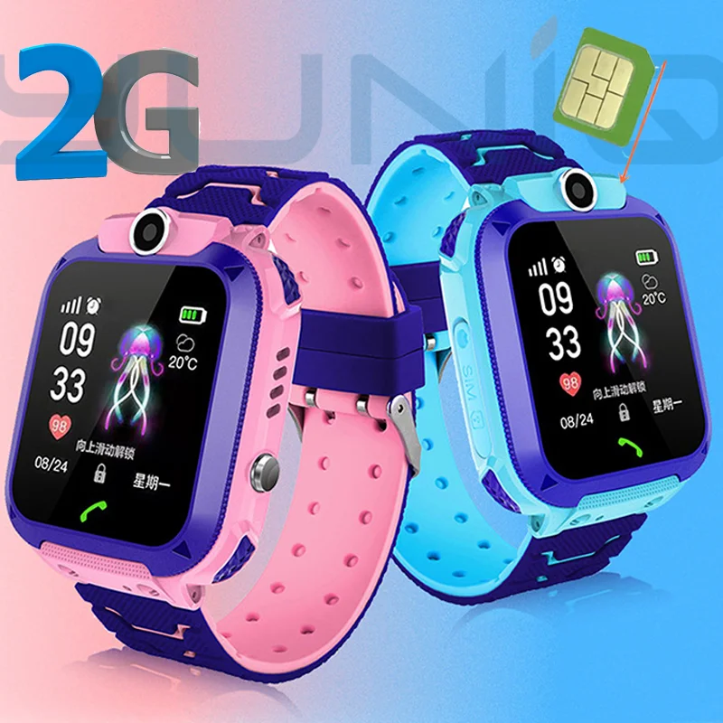 Yuniq Low Price Kids Smartwatch Daily Waterproof Sos Call Lbs High Quality Antil-lost Smartwatch Baby 2g Sim Card Q12