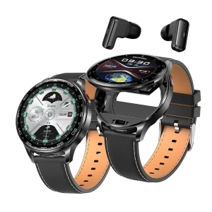2025 New Smart Watch T97 Tws Earphone 2 In1 Music Player Health Monitor Phone Call Waterproof Smart Watch For Men Women