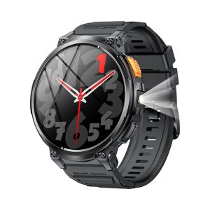 K66 Bluetooth Smart Watch front view with 1.43-inch AMOLED display