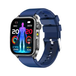 [Hot Item] Latest Digital OEM ECG Hrv Sos Accurate Body Temperature Heart Rate Monitor Blood Glucose Pressure Wrist Bracelet Smart Watch