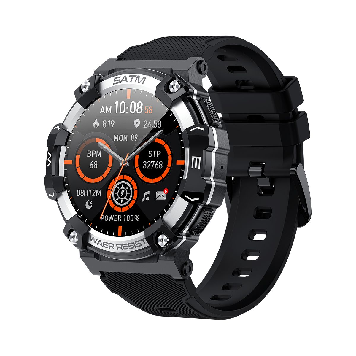 Professional outdoor sports smart watch with Amoled display