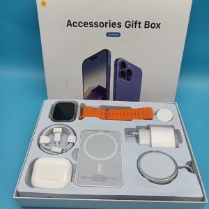 [Hot Item] Smart Watch 6 in 1 Accisities Set Wireless Magsafe Power Bank Earphone