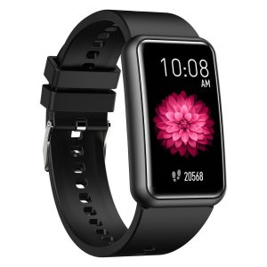 Sports waterproof smart watch with AMOLED display showing health metrics
