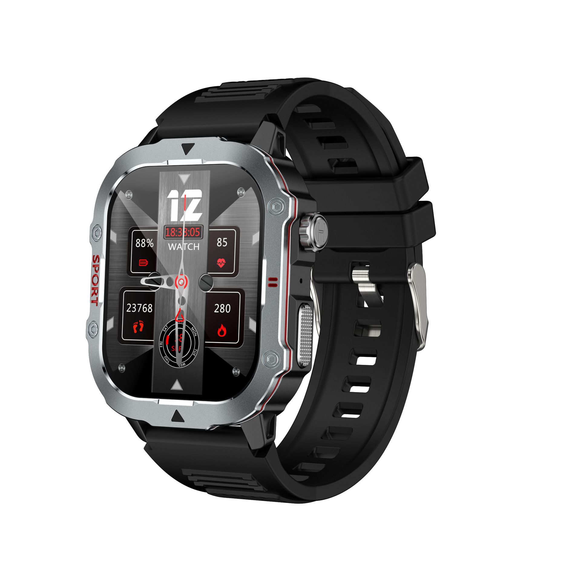 Sport Waterproof Smartwatch with AMOLED Touch Screen Display