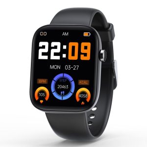 Stylish 1.83-inch smart thermometer health watch AMOLED display front view