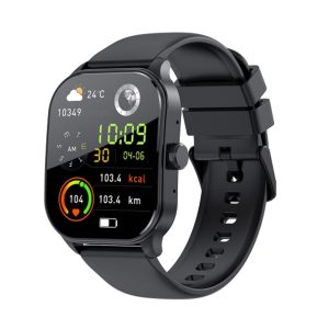 Stylish silicone fitness watch with 1.96 inch AMOLED display