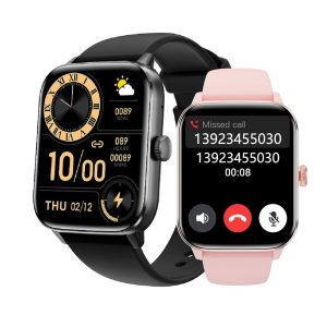 Stylish black and pink rugged smartwatch with AMOLED display