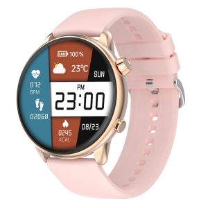[Hot Item] Trending Products 2023 New Arrivals Amoled Smartwatch Best Metallic Gold Ladies Smart Watch for Women Stainless Steel Full Touch