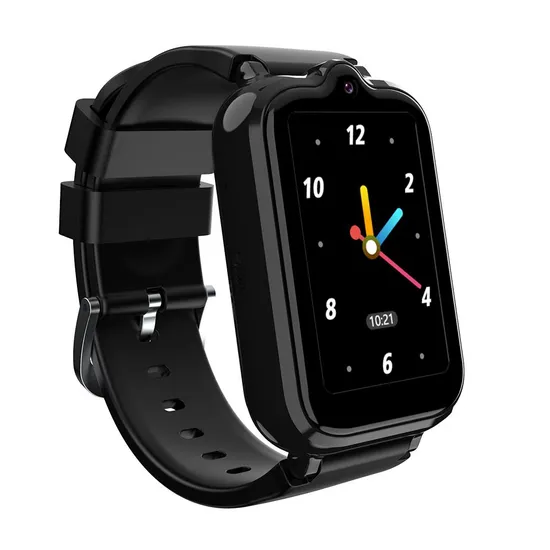 Front view of dual time digital watch with vibrant Amoled screen for outdoor use