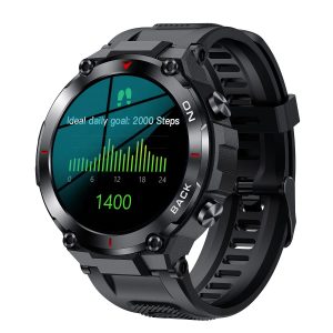 Waterproof Outdoor Sports GPS Smartwatch front view with AMOLED display
