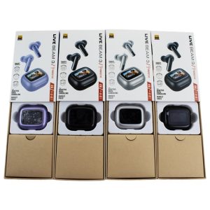 2025 New TWS Live Beam 3 Wireless Earphones with Touch Screen Charging Case