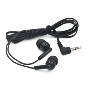 Disposable earphone headset with 3.5mm universal jack in multiple colors