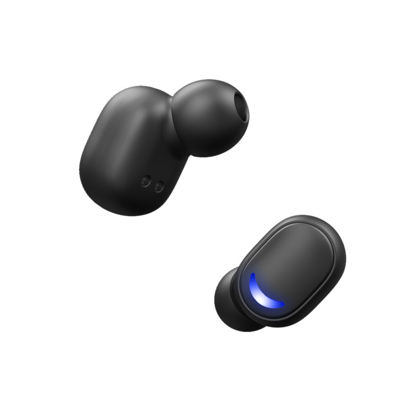 E10 Black TWS Earbuds with Recharging Power Bank front view