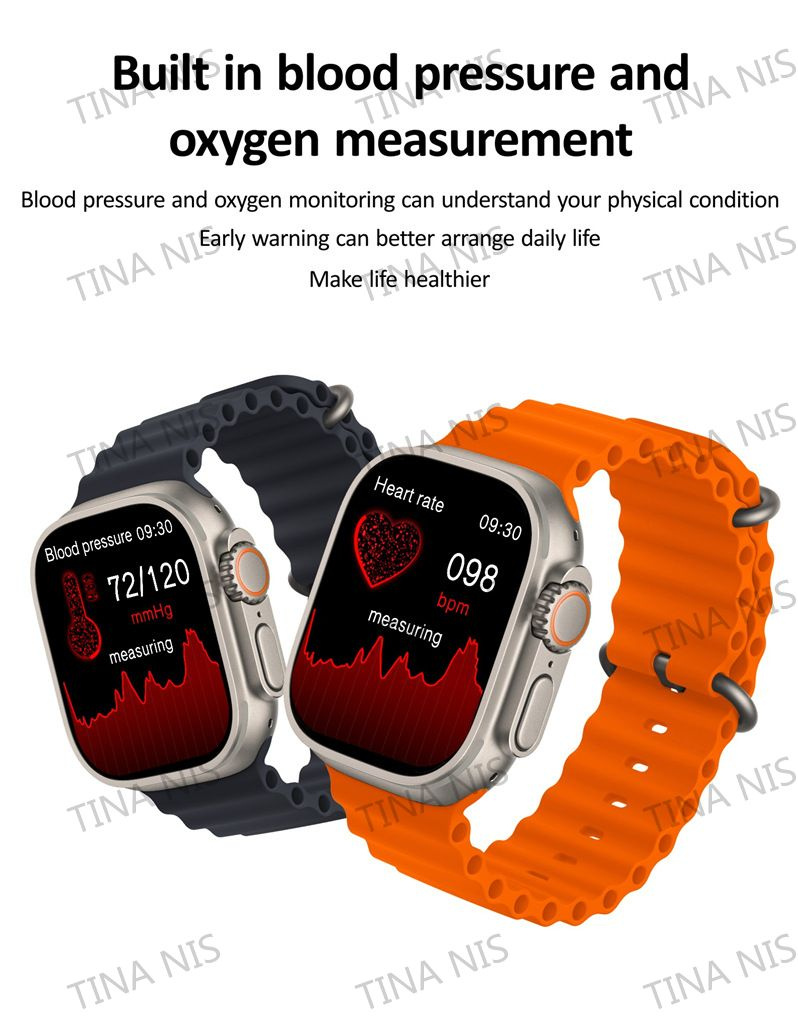 HK9 Ultra 2 Smartwatch Amoled Display Front View