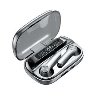 HiFi Waterproof TWS Bluetooth Earbuds with LED Display - Black Wireless Earphones