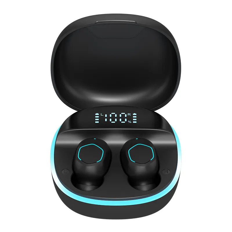 High Quality 5.0 Wireless LED Mini TWS Earbuds front view