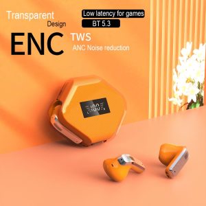 Low Latency ENC ANC TWS Noise Reduction Earphones in Silver Color