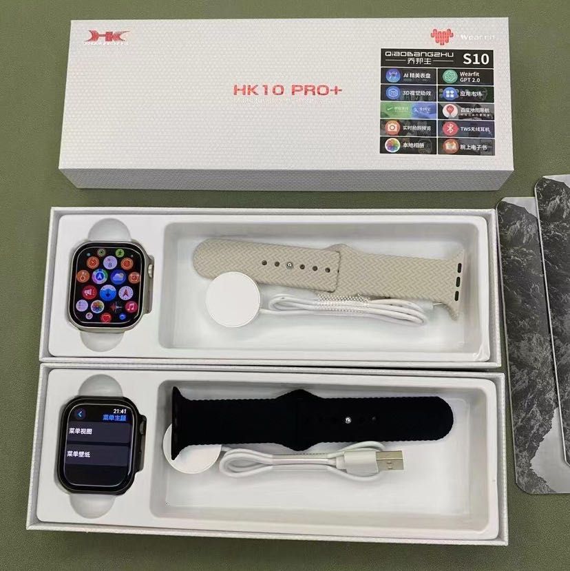 Smartwatch HK10 PRO+ Series 10 front view with 2.02 inch Amoled display