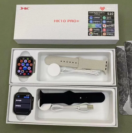 Smartwatch HK10 PRO+ displaying AI health monitoring interface