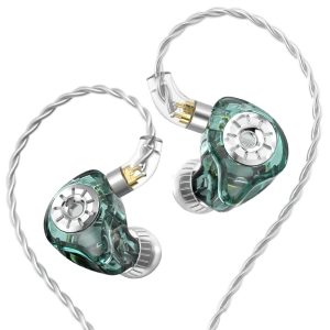 Trn St1 PRO detachable 3.5mm wired in-ear earphone green - front view