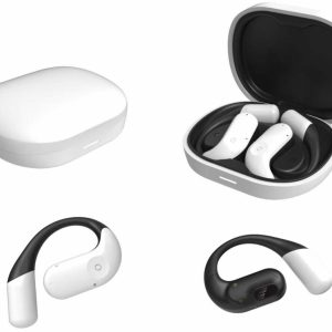 Wireless ear clip Bluetooth headphones in black color